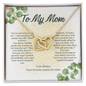 Your Favorite Reason for Wine - Mom -Interlocking Hearts Necklace