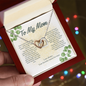 Your Favorite Reason for Wine - Mom -Interlocking Hearts Necklace