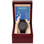 Graduation Gift: Personalized Wooden Watch with Message Card