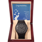 Graduation Gift: Personalized Wooden Watch with Message Card