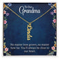 "Always Close to Our Hearts: Personalized Vertical Name Necklace for Grandma"