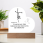 Philippians 4:13 - Faith - Strength in Christ Acrylic Heart Plaque