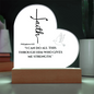 Philippians 4:13 - Faith - Strength in Christ Acrylic Heart Plaque