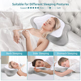 Cervical Memory Foam Pillow Neck for Pain Relief Sleeping,Ergonomic Orthopedic for Side Back and Stomach Sleepers with Breathable Pillowcase Queen Size 26.38