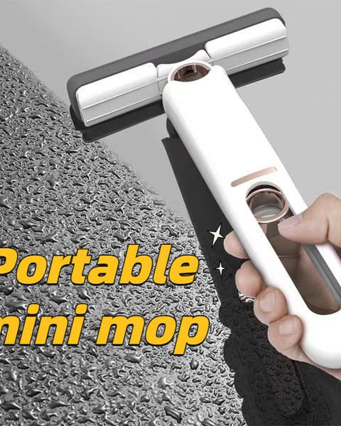New Portable Self-NSqueeze Mini Mop, Lazy Hand Wash-Free Strong Absorbent Mop Multifunction Portable Squeeze Cleaning Mop Desk Window Glass Cleaner Kitchen Car Sponge Cleaning Mop Home Cleaning Tools