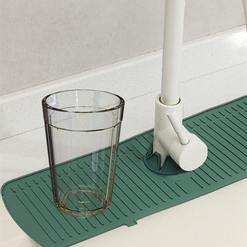 Silicone Draining Pad Wash Basin Kitchen Faucet Splash-proof Mat Multifunctional Sink Draining Table Splash-proof Water Artifact