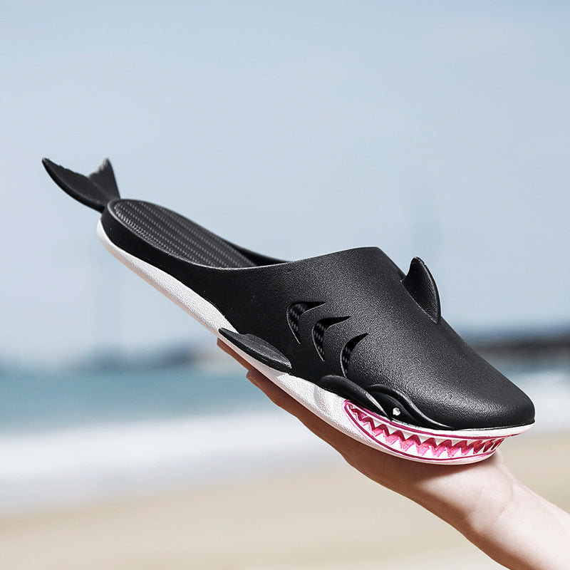 Shark Slippers Beach Shoes Home Flat Slippers Women Men