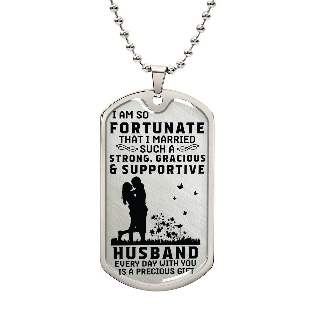 Husband - Luxury Graphic Dog Tag Necklace