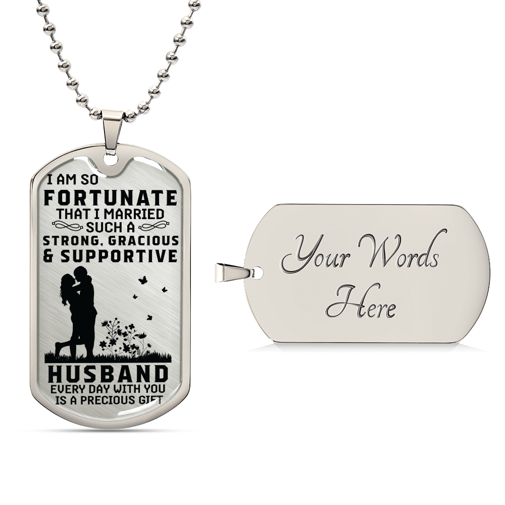 Husband - Luxury Graphic Dog Tag Necklace