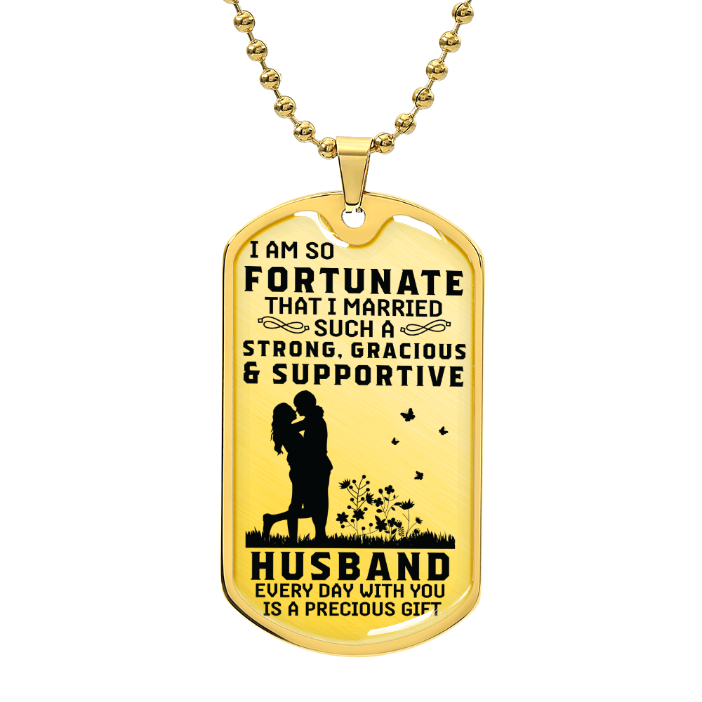 Husband - Luxury Graphic Dog Tag Necklace