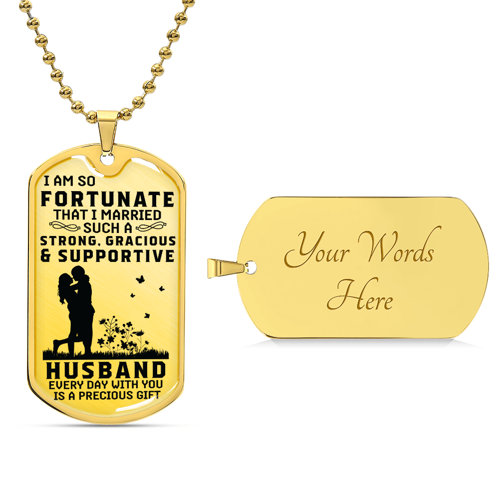 Husband - Luxury Graphic Dog Tag Necklace