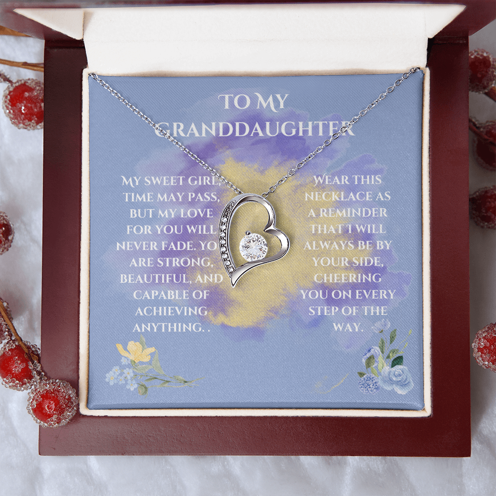 To My Granddaughter Forever Love Necklace