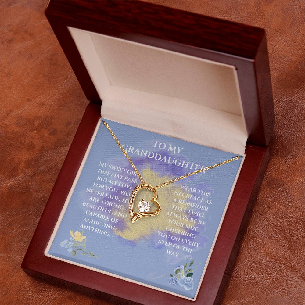 To My Granddaughter Forever Love Necklace