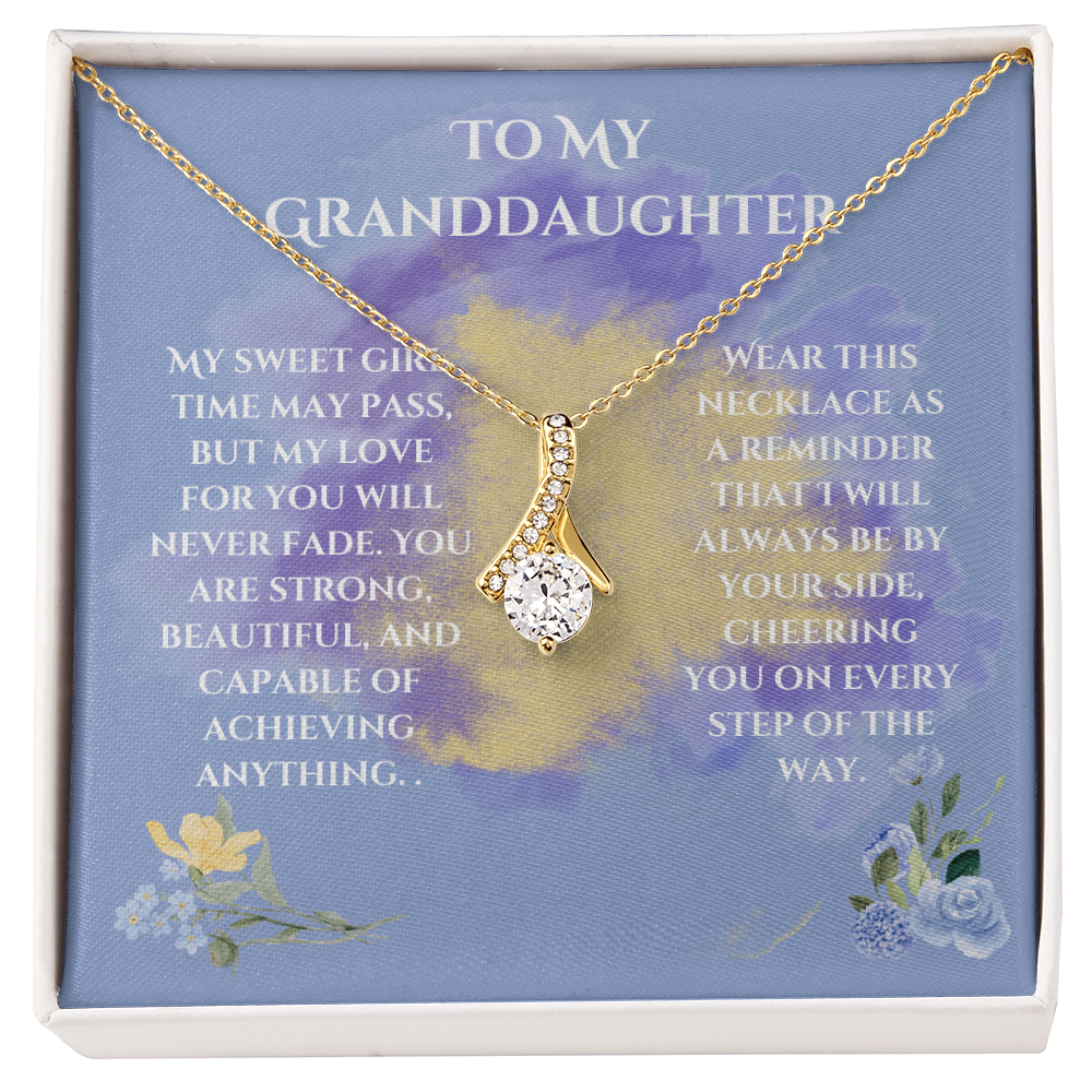 To My Granddaughter Alluring Beauty Necklace