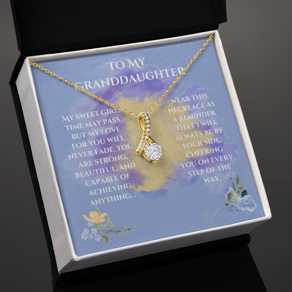 To My Granddaughter Alluring Beauty Necklace