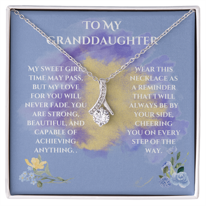 To My Granddaughter Alluring Beauty Necklace