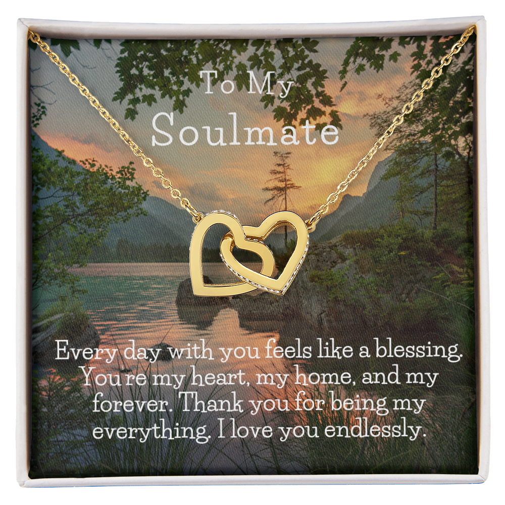 My Soulmate -Interlocking Hearts Necklace