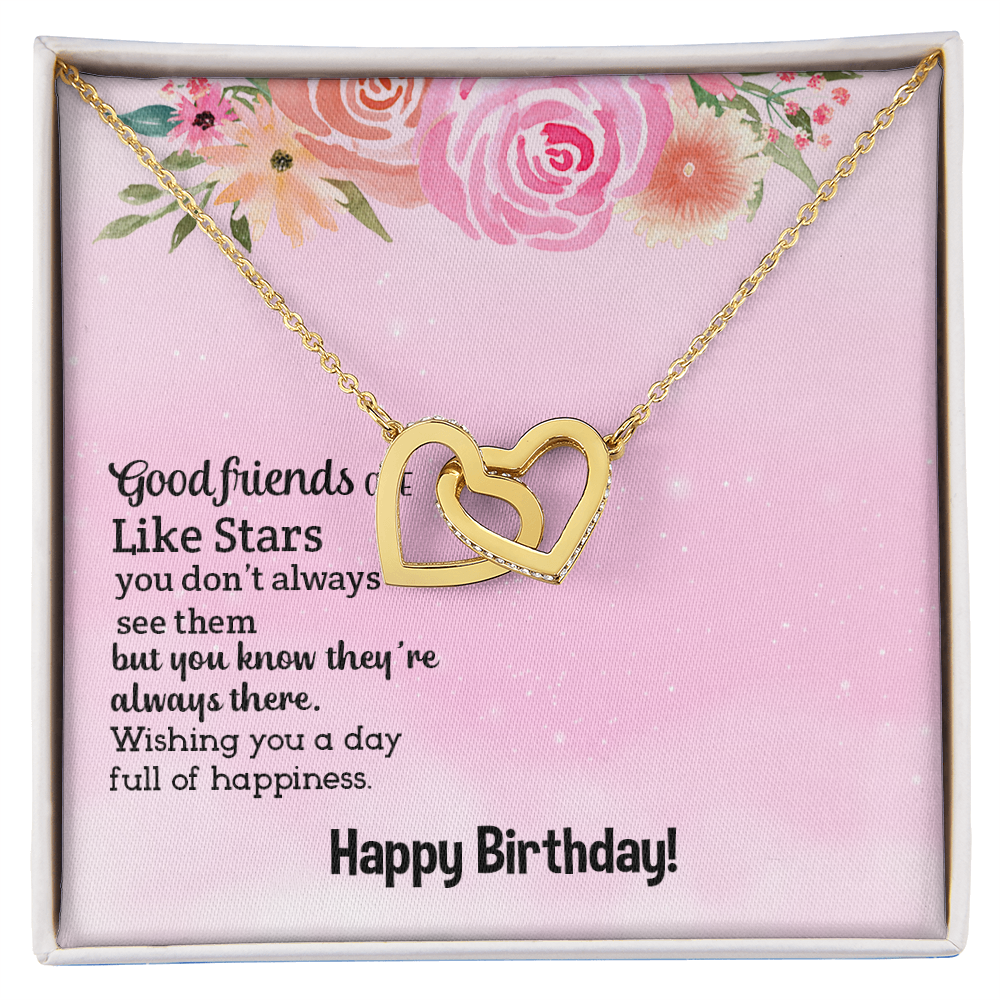 Good Friends Birthday - Interlocking Hearts Necklace