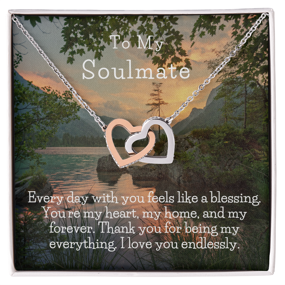 My Soulmate -Interlocking Hearts Necklace