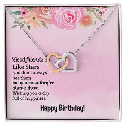 Good Friends Birthday - Interlocking Hearts Necklace