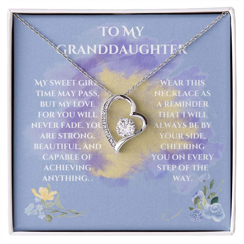 To My Granddaughter Forever Love Necklace