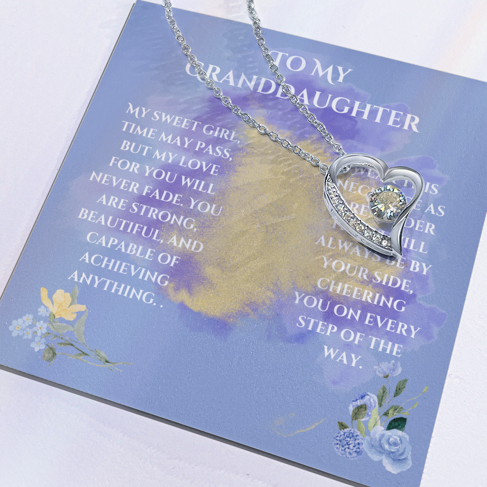 To My Granddaughter Forever Love Necklace