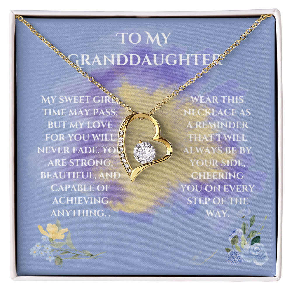 To My Granddaughter Forever Love Necklace