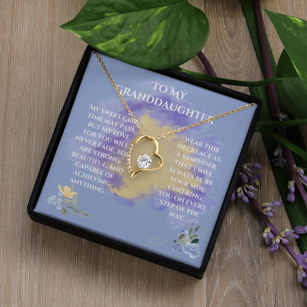 To My Granddaughter Forever Love Necklace