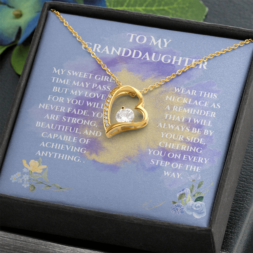 To My Granddaughter Forever Love Necklace