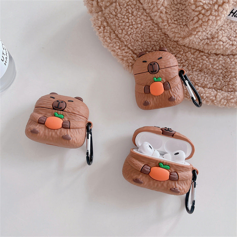 Cartoon Cute Capybara Headset Protective Cover