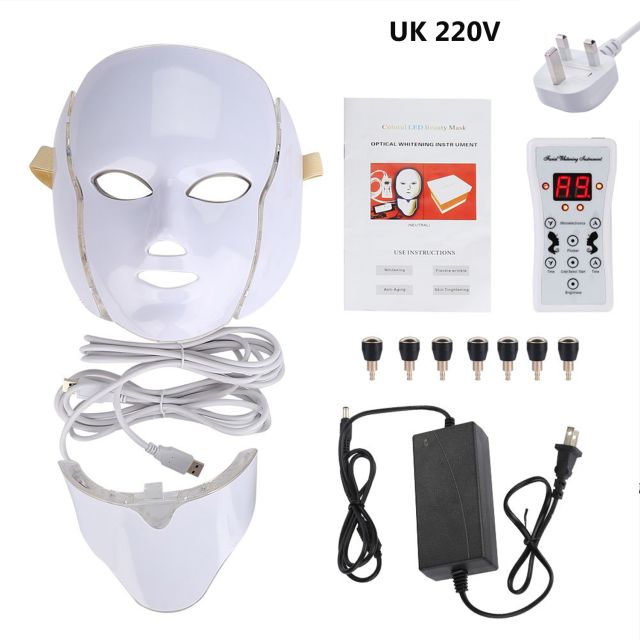 PortyoH2O+ LED Facial Light Therapy Mask - 7 LED Light Therapy for Acne, Skin Care for Face and Neck™