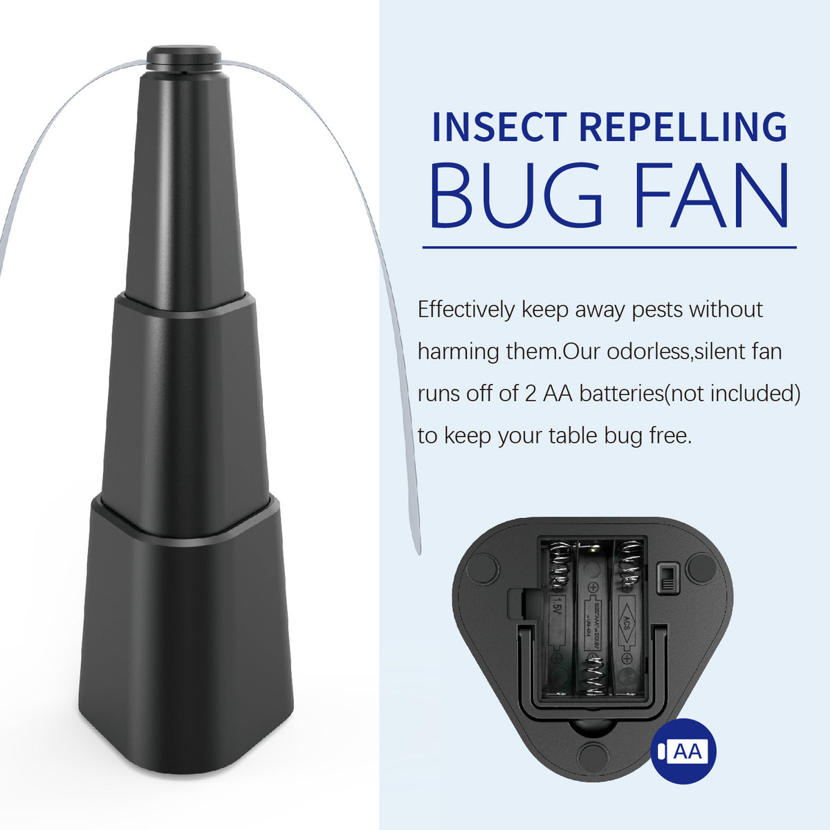 Indoor And Outdoor Multifunctional Plastic Fan Retractable Fly Repellent