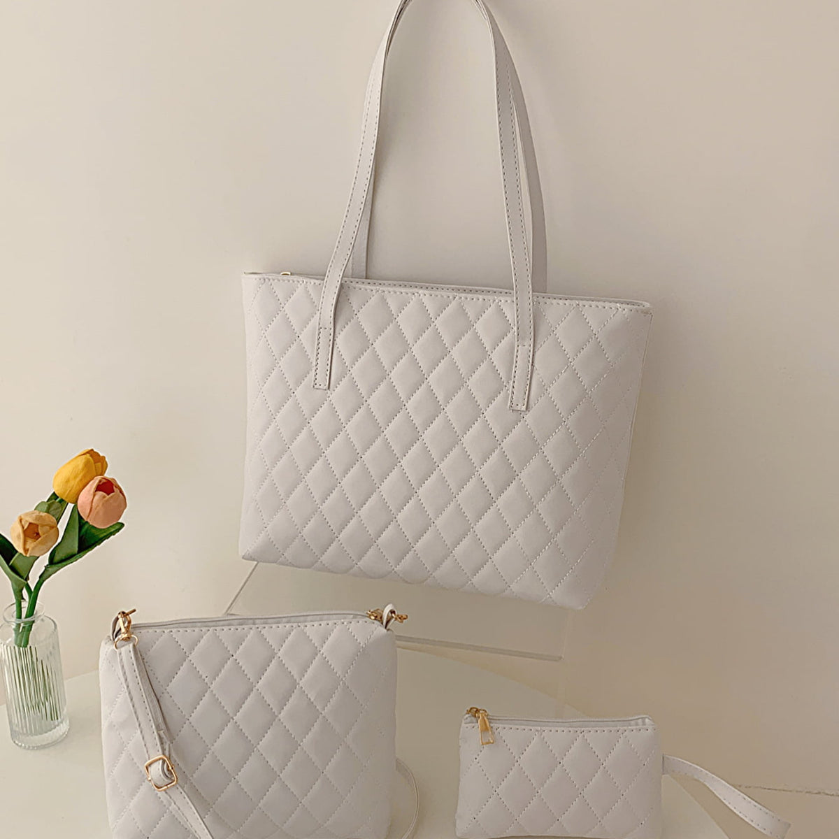 Three-Piece PU Leather Bag Set