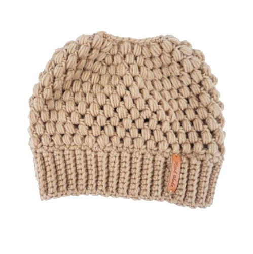 Winter Knitted Women's Ponytail Hats