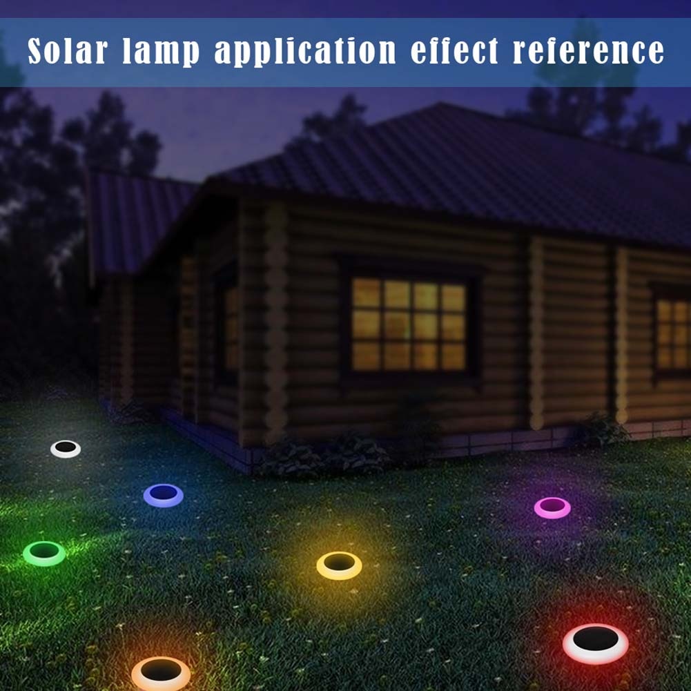 Waterproof Solar Panel Lawn Lamp Garden Yard Path Lawn Solar Lamps Outdoor Grounding Sun Light Built In Battery Colorful