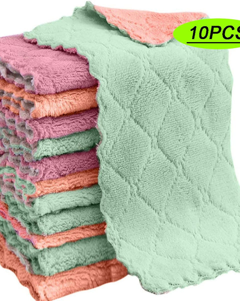 10Pcs Microfiber Absorbent Towel