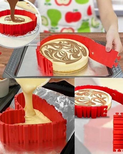 Flexible DIY Silicone Cake Mold Square Flower Heart Round Cake Pan Baking Moulds Tools