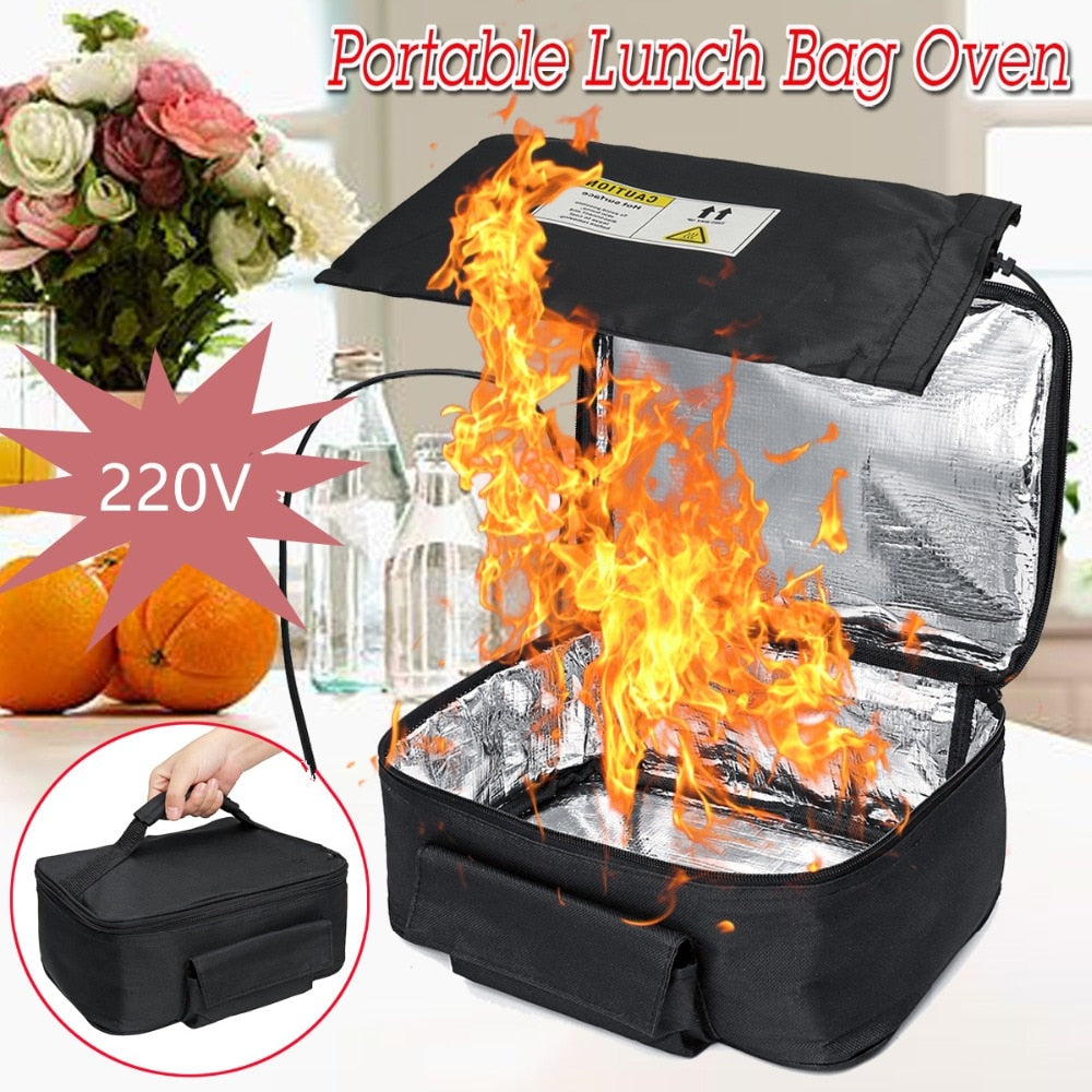 Rapid heating 220V Mini Square Personal Portable Lunch Oven Bag Instant  Heater Warmer Electric Oven PE Alloy Heating Lunch Box