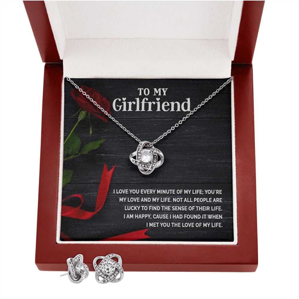 Girlfriend Love Knot Earring & Necklace Set