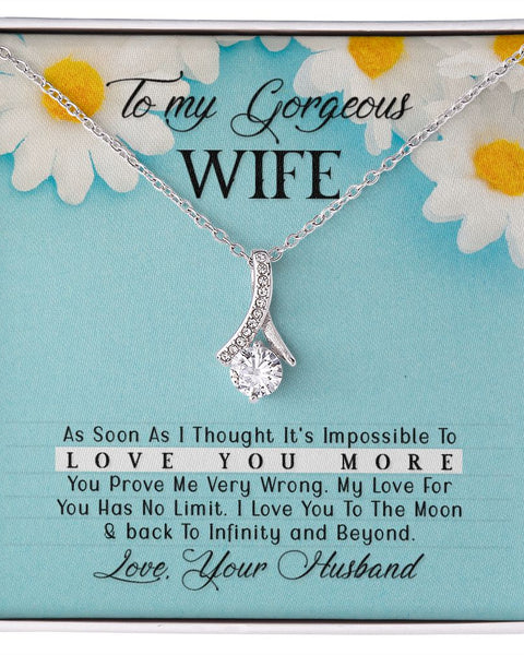 To My Gorgeous WIFE Alluring Beauty necklace