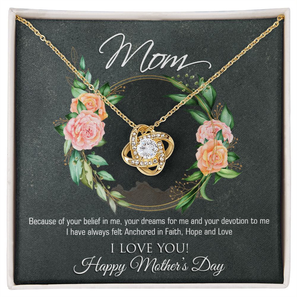 Happy Mothers Day Love Knot Necklace