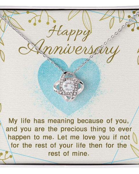 Happy Anniversary Love Knot Necklace