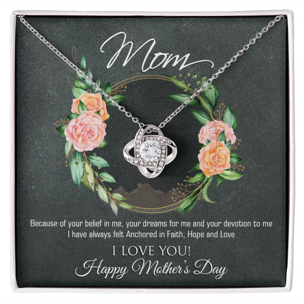 Happy Mothers Day Love Knot Necklace
