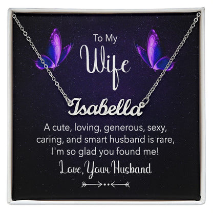 Wife Personalized Name Necklace