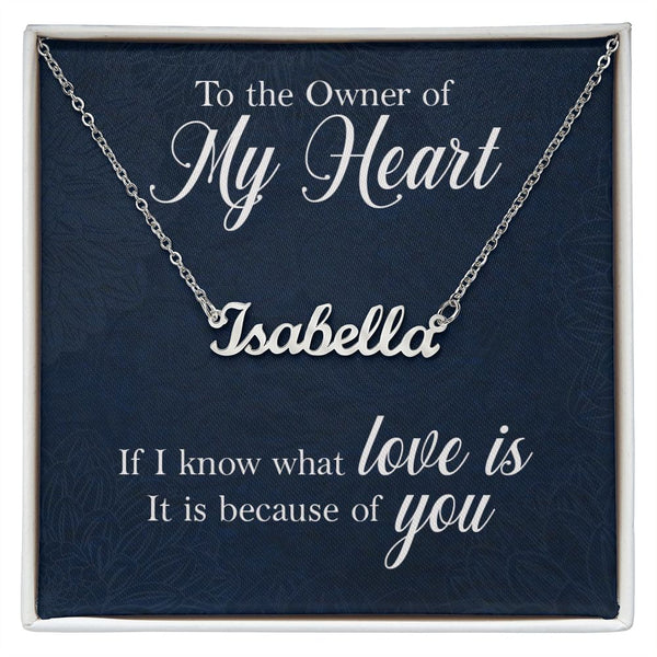 Owner Of My Heart Personalized Name Necklace