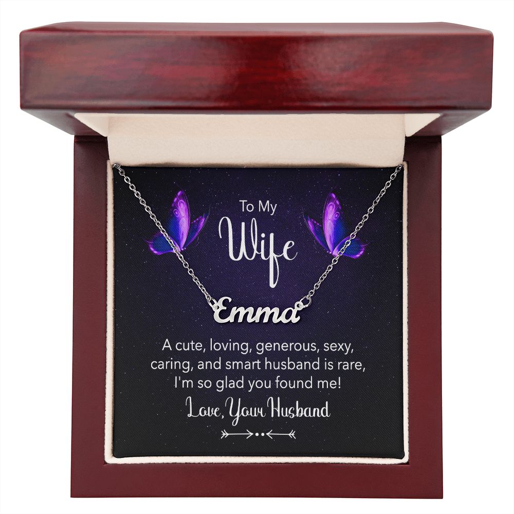 Wife Personalized Name Necklace