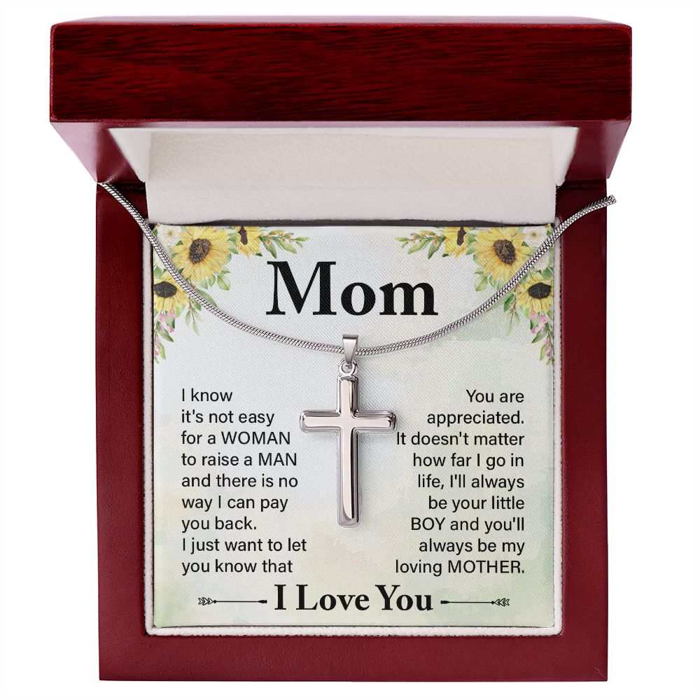 Mom Stainless Steel Cross Necklace