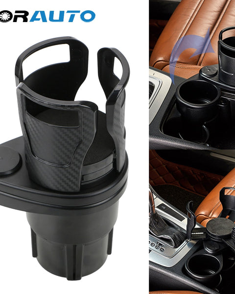 FORAUTO Car Dual Cup Holder Adjustable Cup Stand Sunglasses Phone Organizer Drinking Bottle Holder Bracket Car Styling
