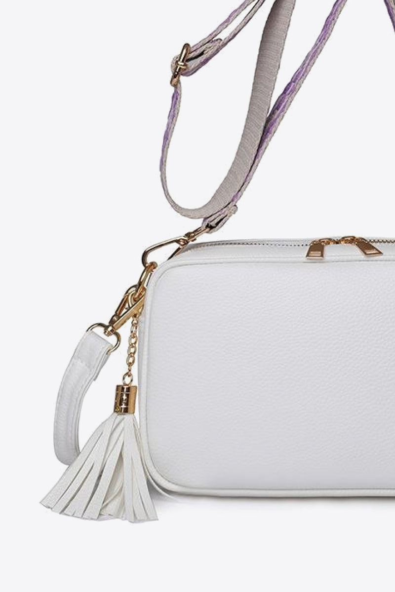 PU Leather Tassel Crossbody Bag