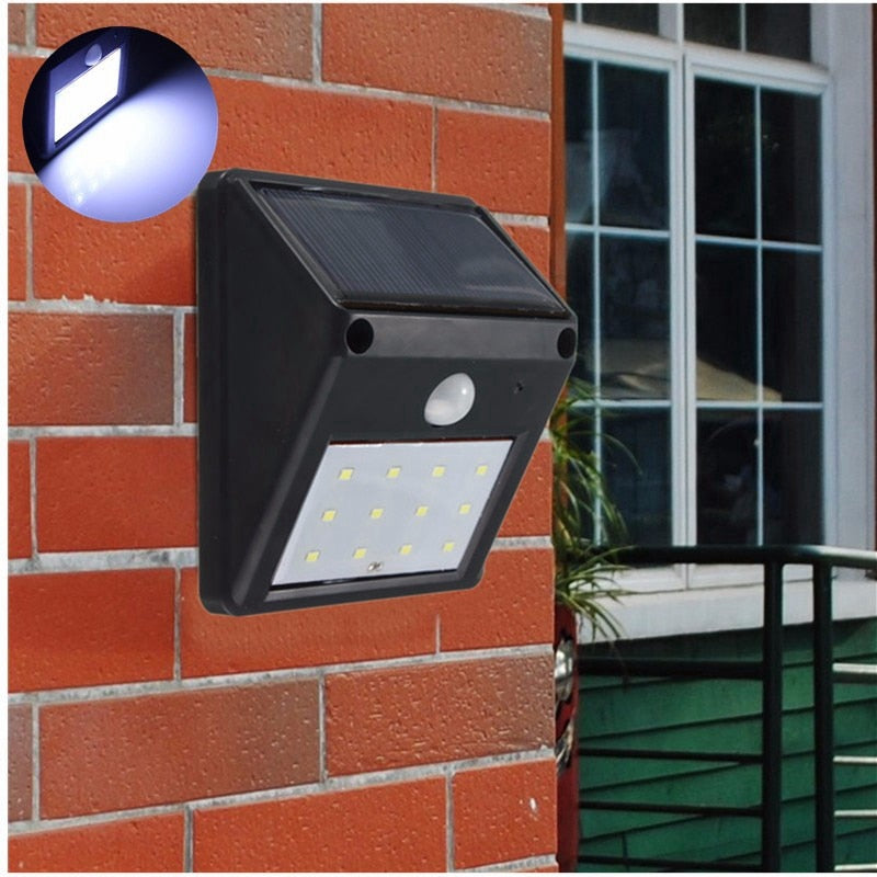 Mising Waterproof 12 LED Solar Light Solar Power PIR Motion Sensor LED Garden Light Outdoor Pathway Sense Solar Lamp Wall Light